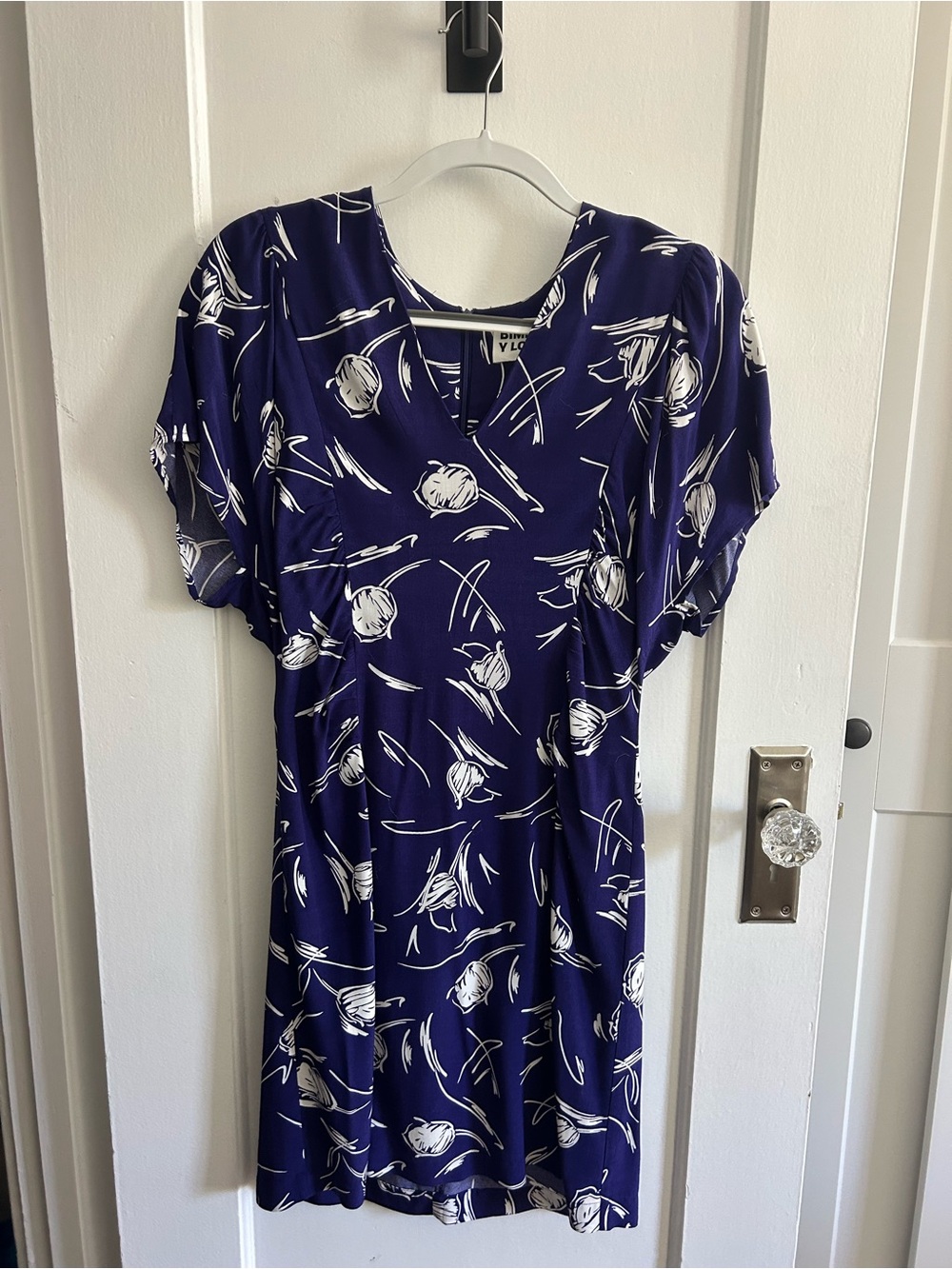 Bimba Y Lola Navy Floral Midi Dress